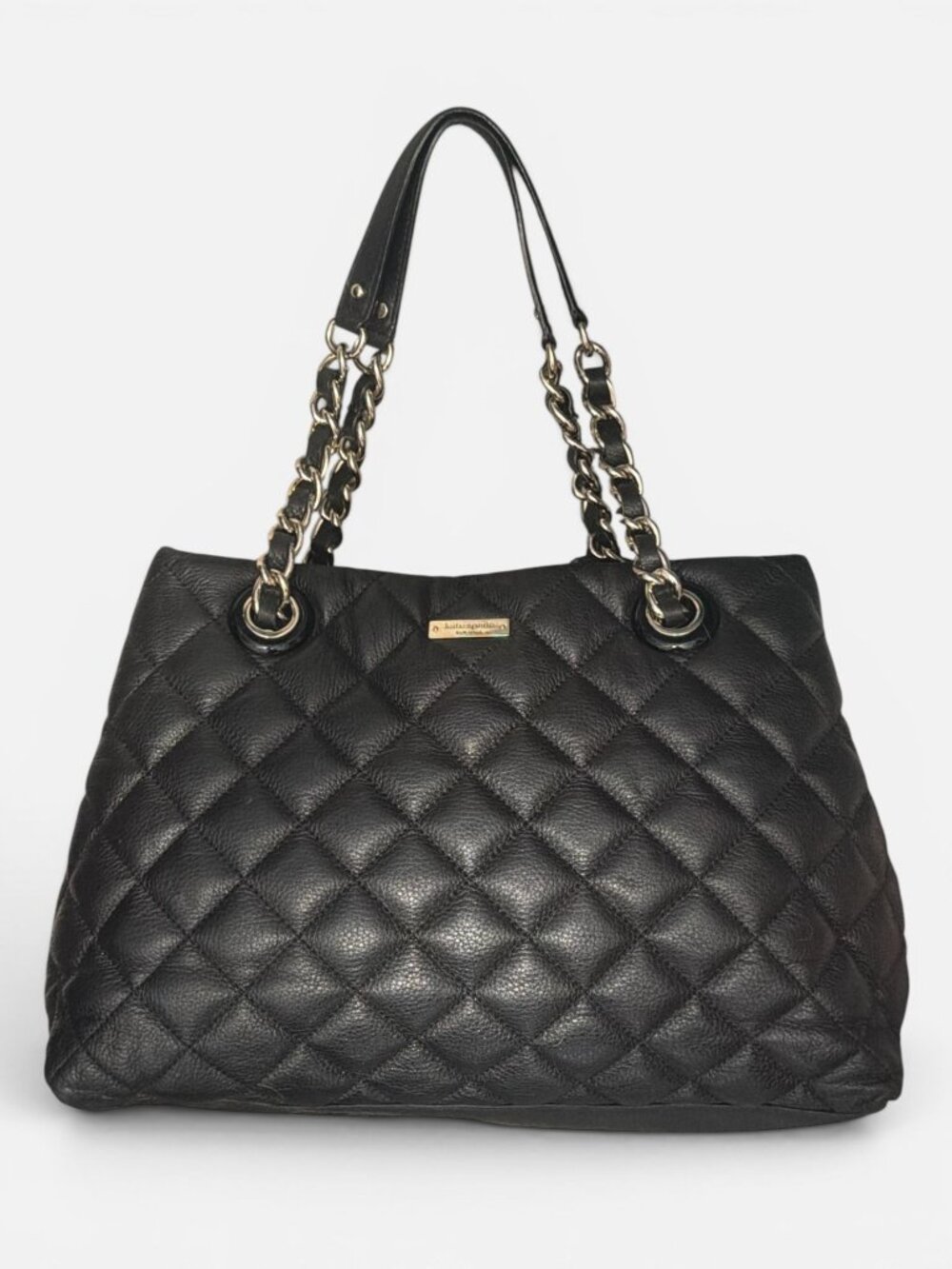 Kate Spade Gold Coast Maryanne Tote Black Quilted Leather 2-handle Shoulder Bag - Picture 4 of 11